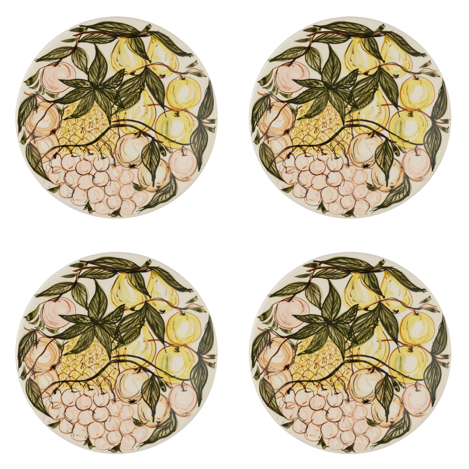 Fruit Dinner Plates (Set of 4)