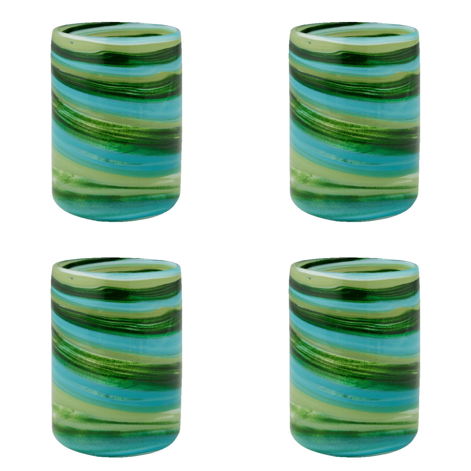 Green Bellotto Tumblers (Set of 4)