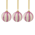 Amethyst Stripes Christmas Bauble (Set of 3)