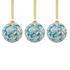 Azure Scroll Christmas Bauble (Set of 3)