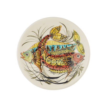 Red Aldo Fish Side Plate