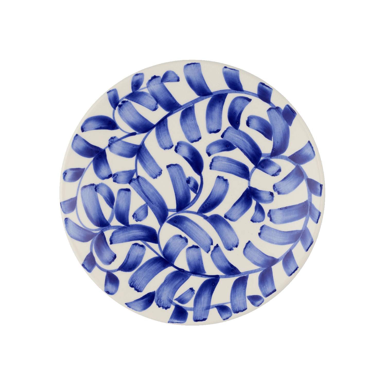 Navy Blue Scroll Side Plate