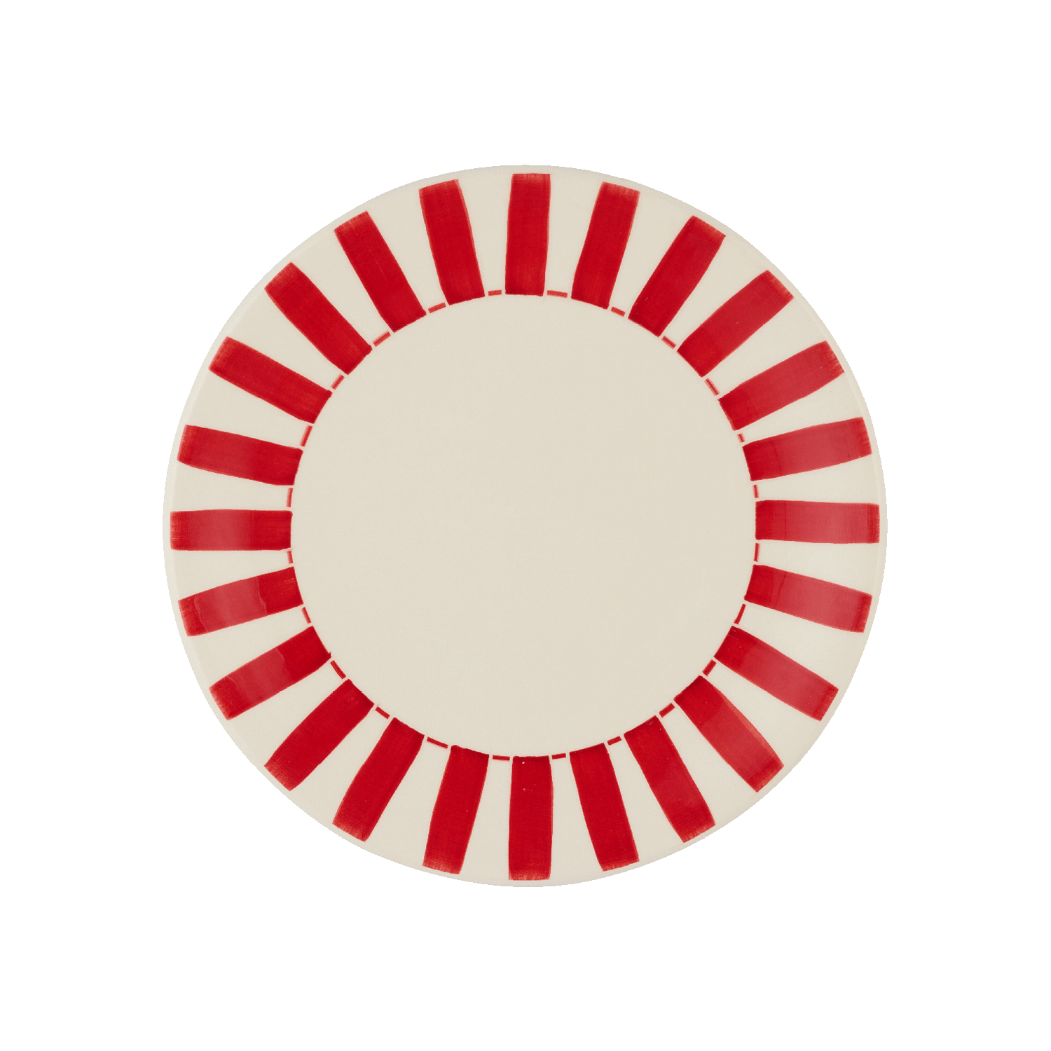 Red Stripes Side Plate