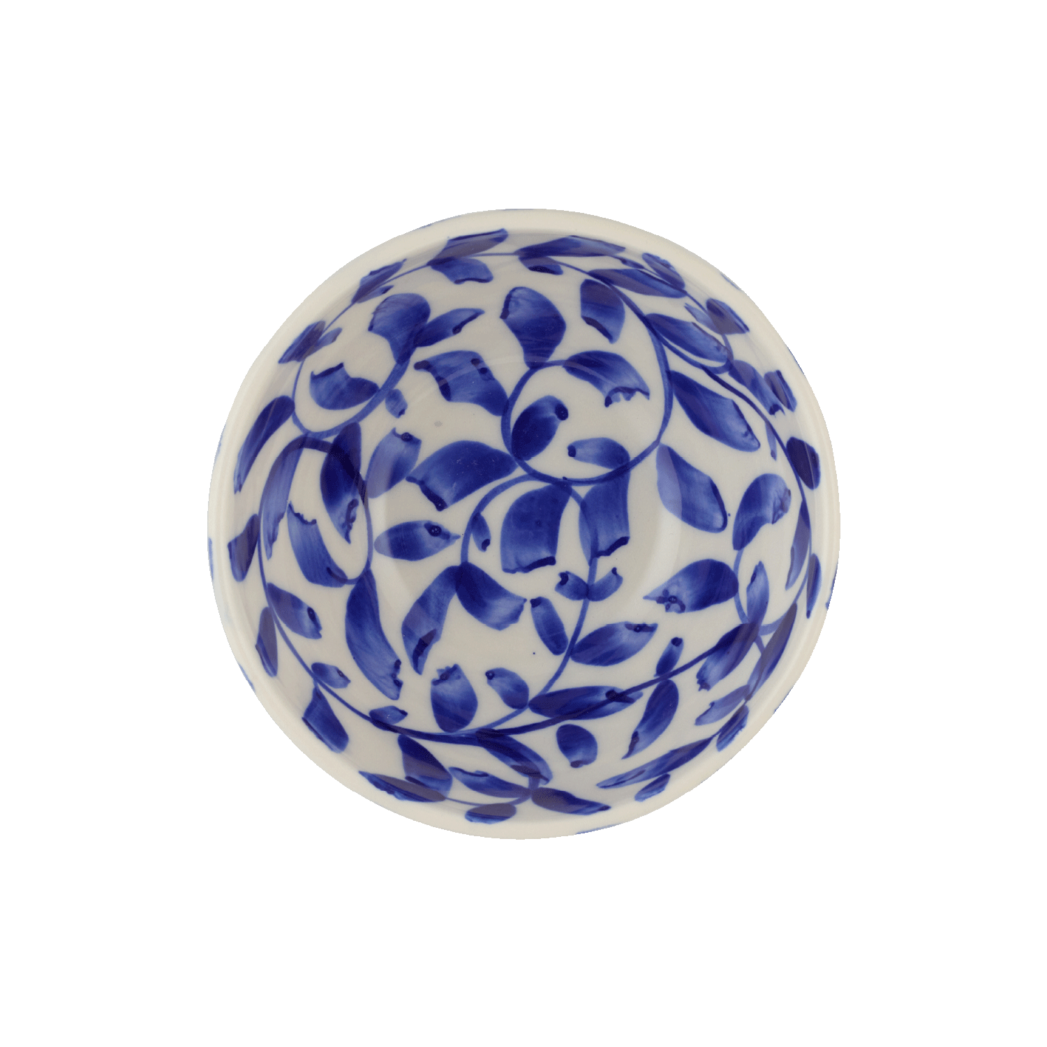Small Navy Blue Scroll Bowl