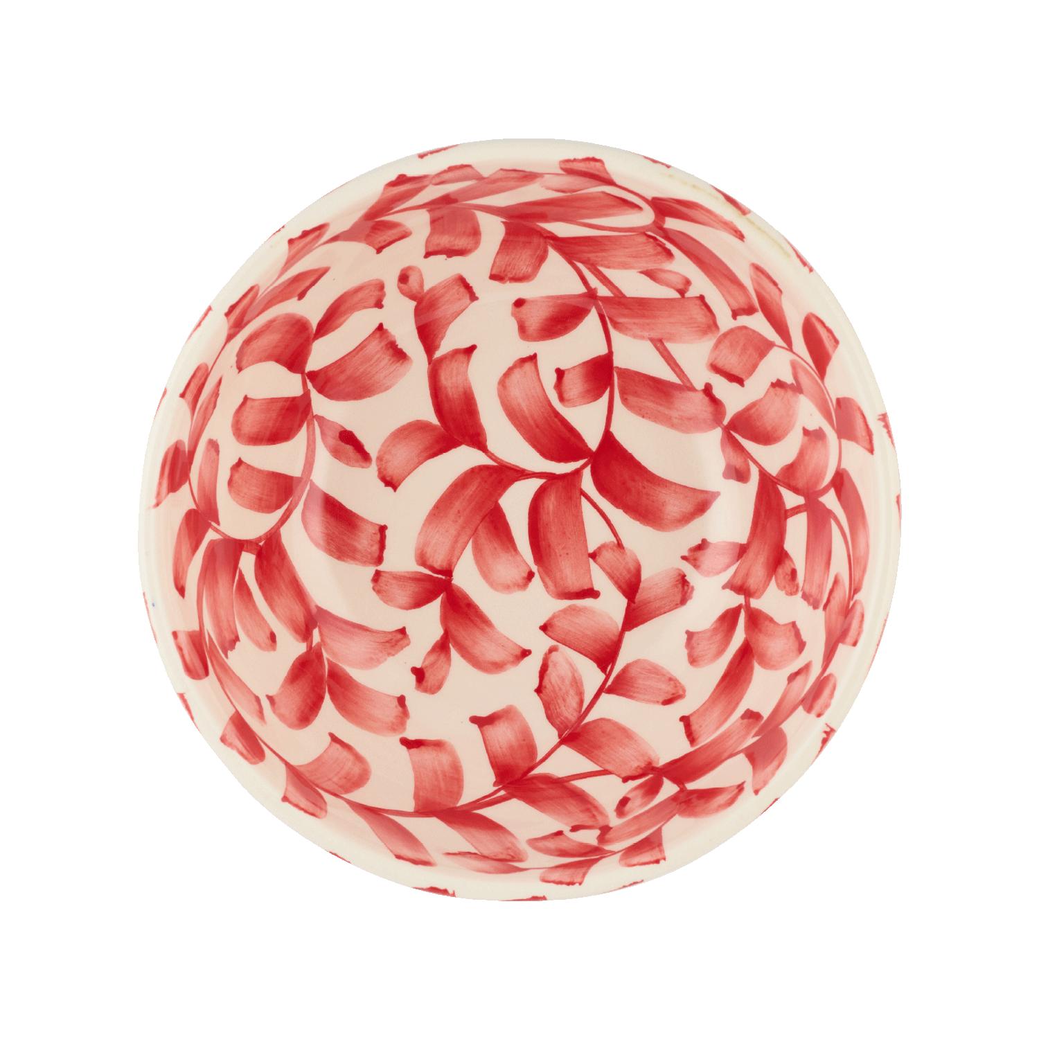 Large Red Scroll Bowl