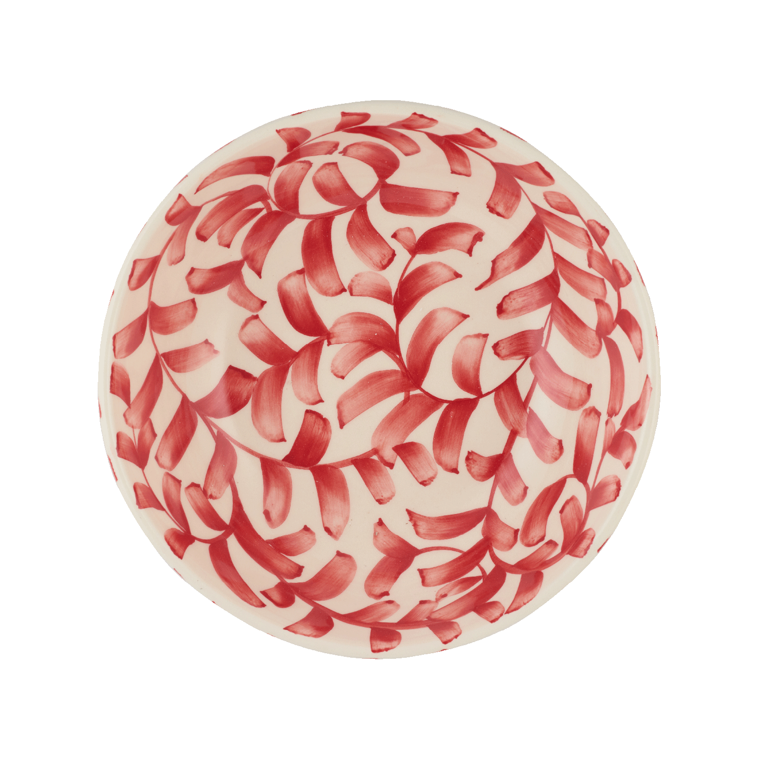 Medium Red Scroll Bowl