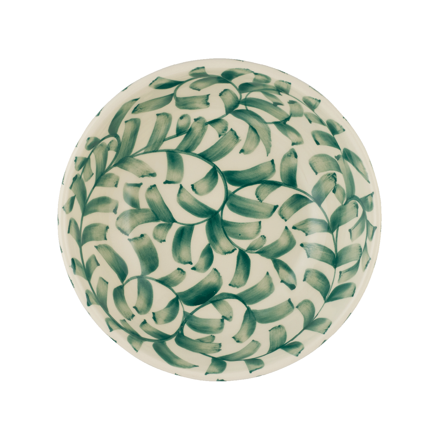 Medium Green Scroll Bowl