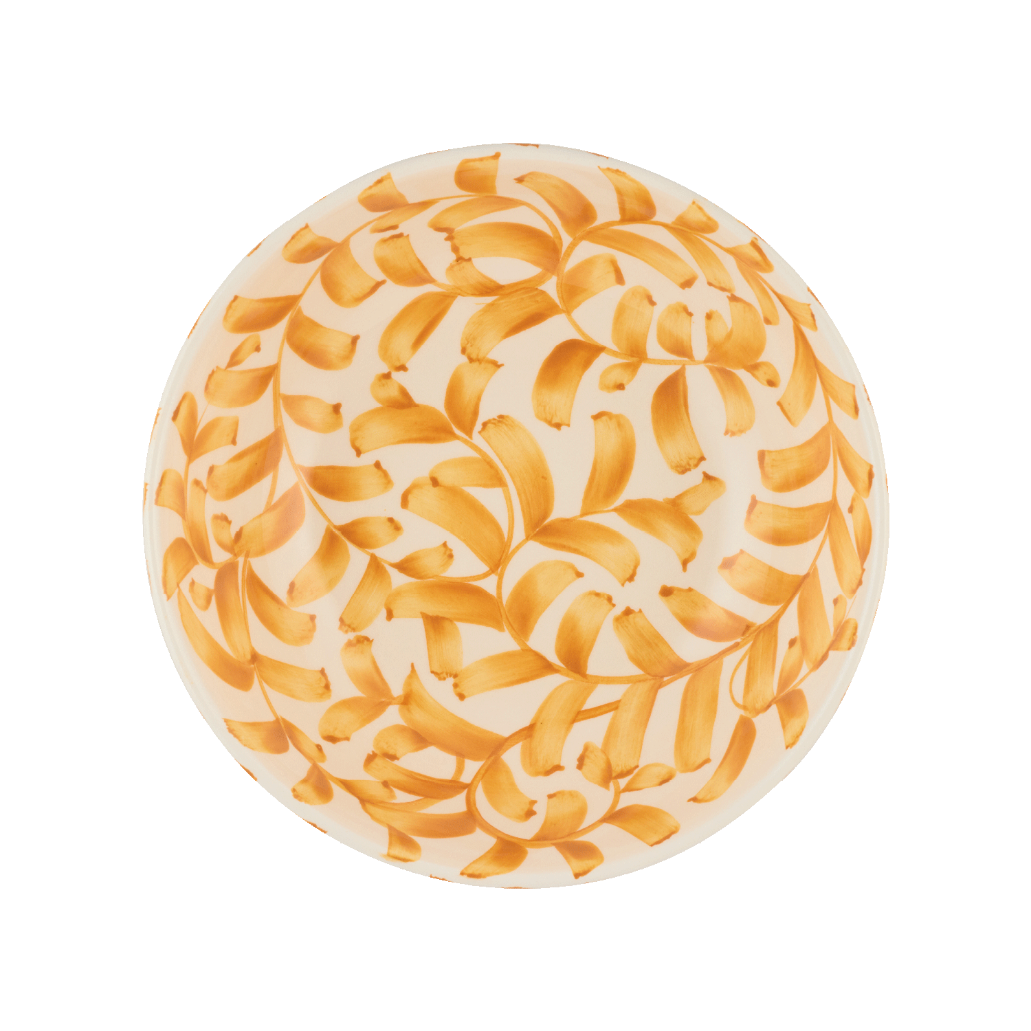 Medium Yellow Scroll Bowl