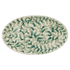 Large Green Scroll Oval Platter