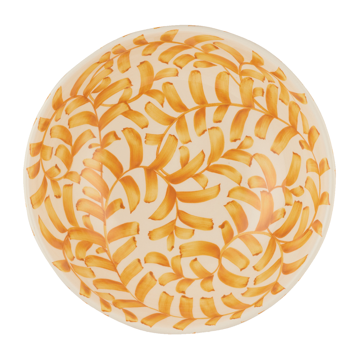 Yellow Scroll Salad Bowl