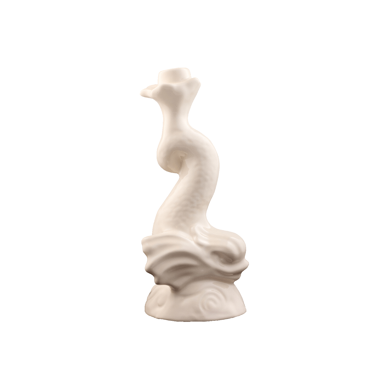 Cream Dolphin Candlestick