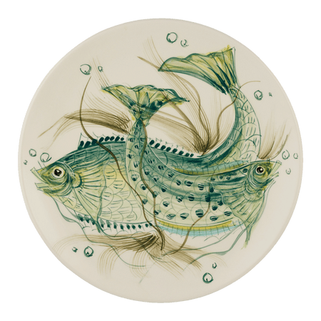 Green Aldo Fish Charger Plate