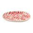 Small Red Scroll Oval Platter