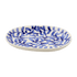 Small Navy Blue Scroll Oval Platter