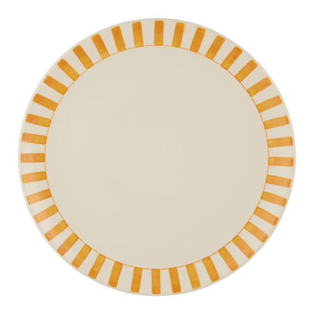 Yellow Stripes Charger Plate