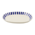 Small Navy Blue Stripes Oval Platter