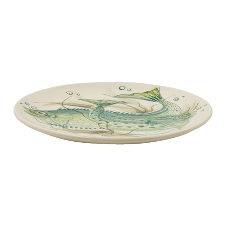 Green Aldo Fish Charger Plate