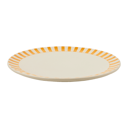 Yellow Stripes Charger Plate