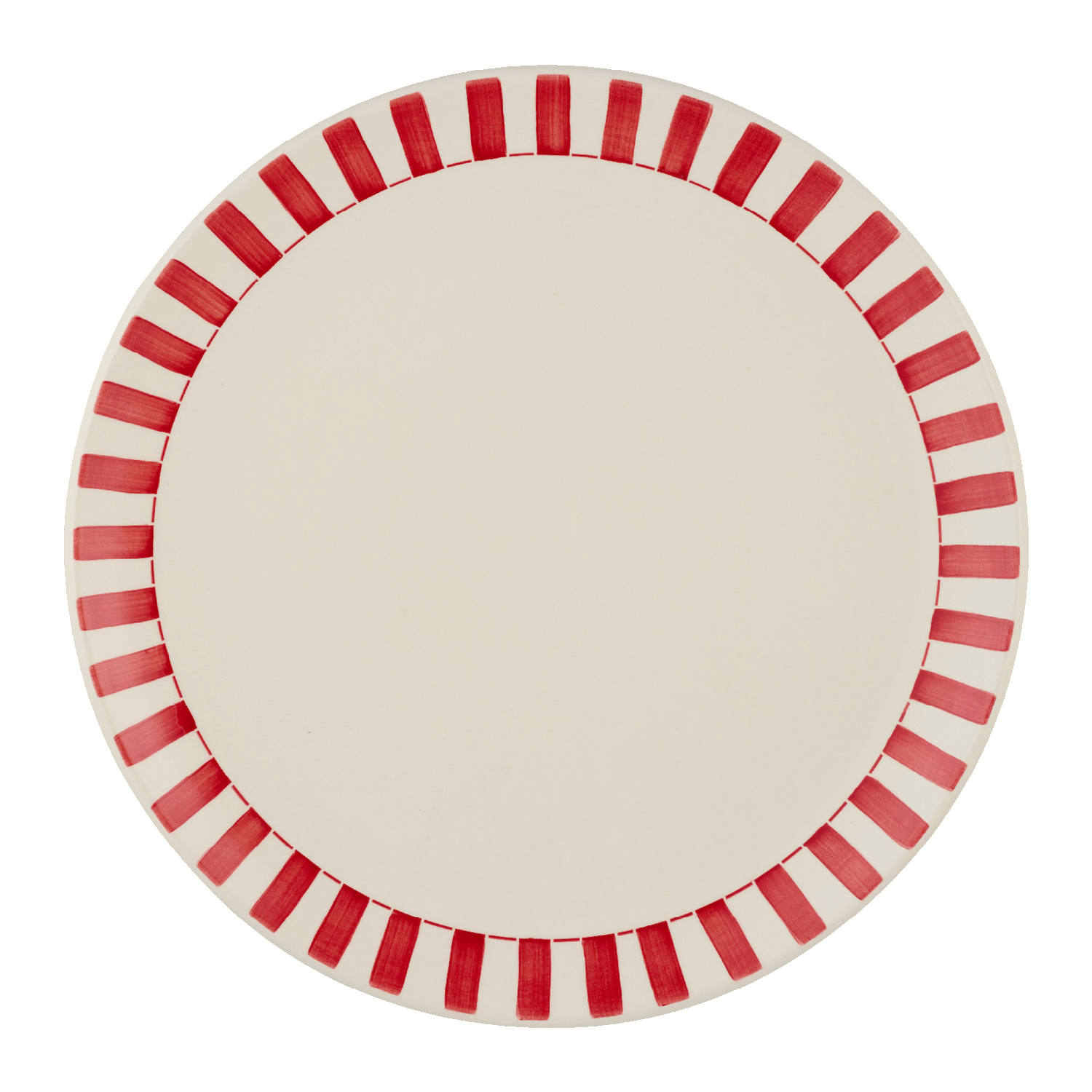 Red Stripes Charger Plate