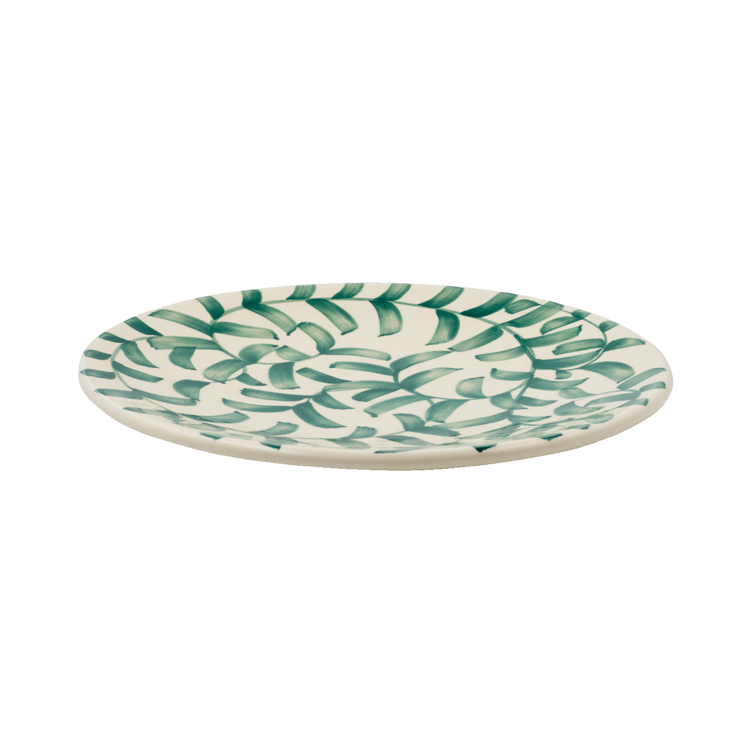 Green Scroll Dinner Plate