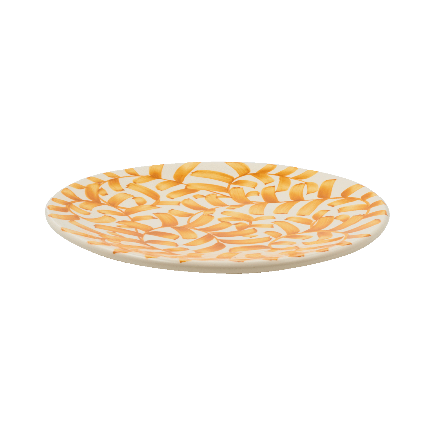 Yellow Scroll Dinner Plate