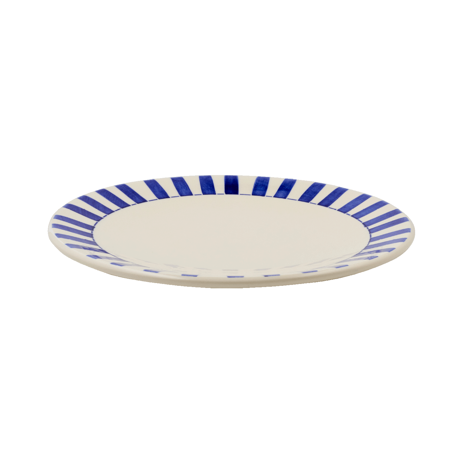Navy Blue Stripes Dinner Plate