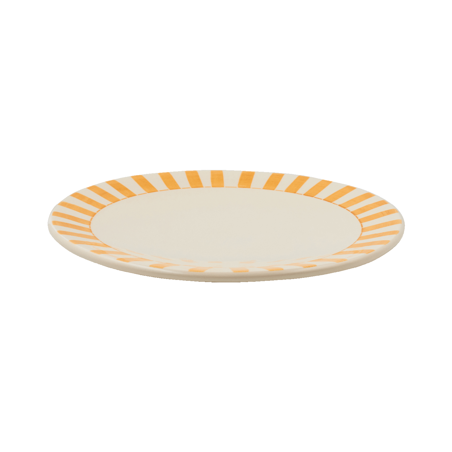 Yellow Stripes Dinner Plate