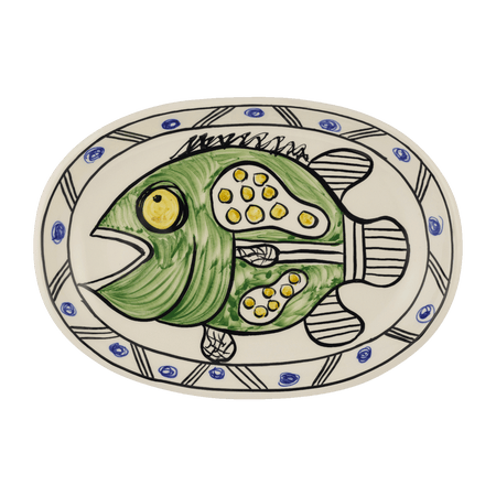 Small Green Fish Gozo Oval Platter