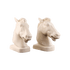 Pair of Cream Horse Bookends