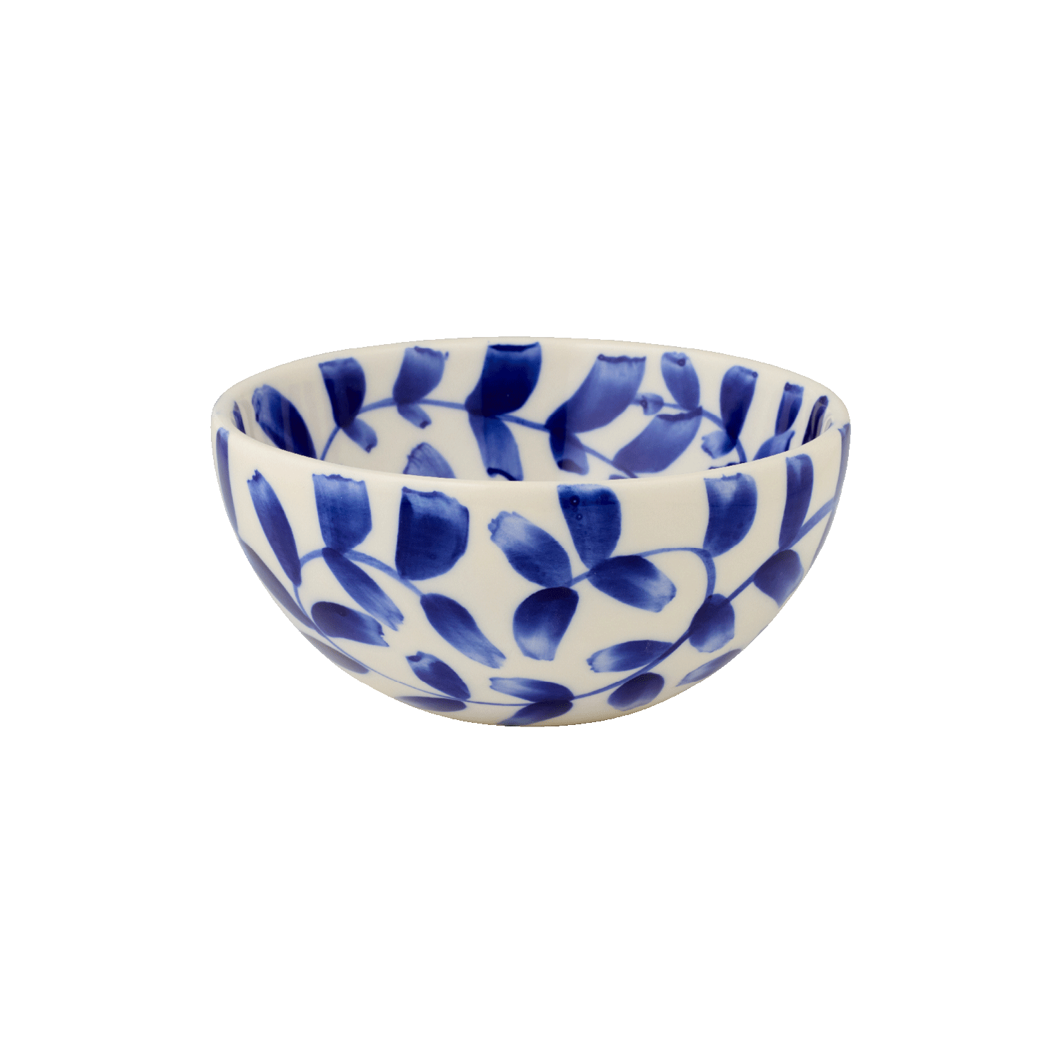 Small Navy Blue Scroll Bowl