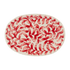 Small Red Scroll Oval Platter