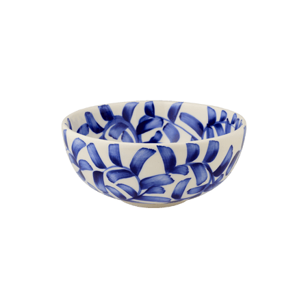 Medium Navy Blue Scroll Bowl