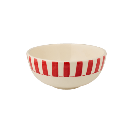 Medium Red Stripes Bowl