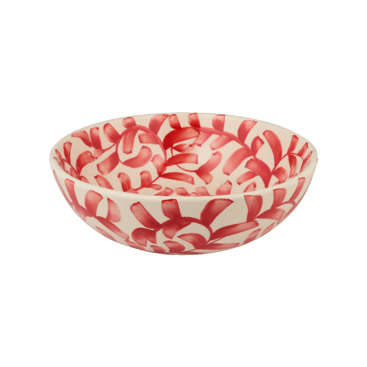 Large Red Scroll Bowl