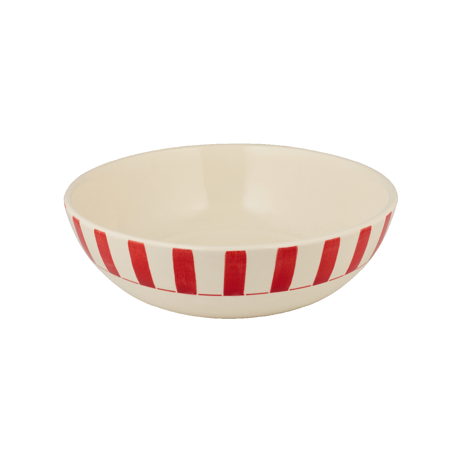 Large Red Stripes Bowl