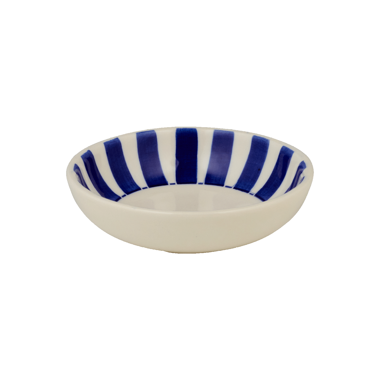 Navy Blue Stripes Peanut Bowl