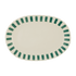 Small Green Stripes Oval Platter