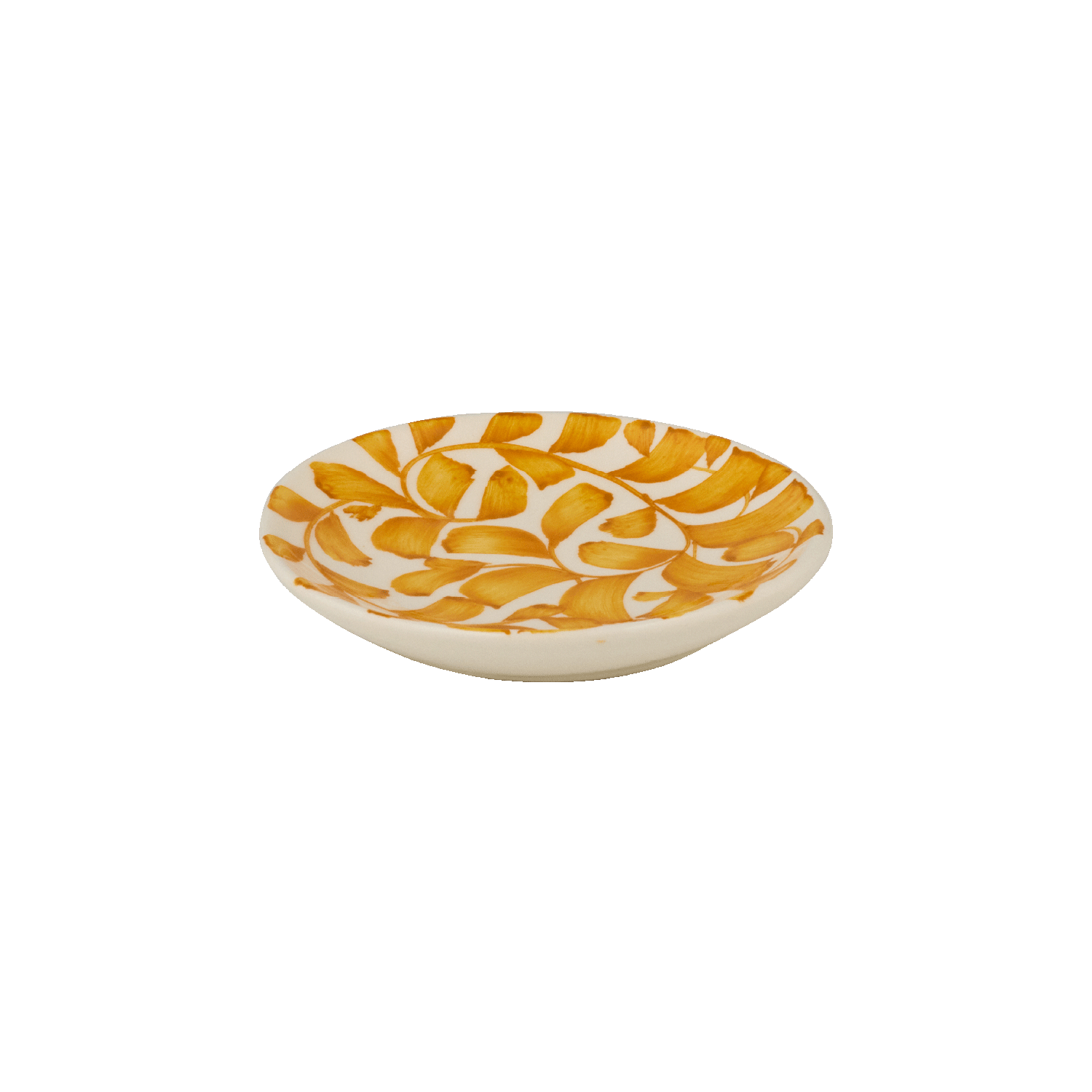 Yellow Scroll Dipping Bowl
