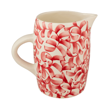Red Scroll Water Jug