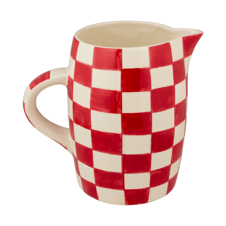 Red Checks Water Jug