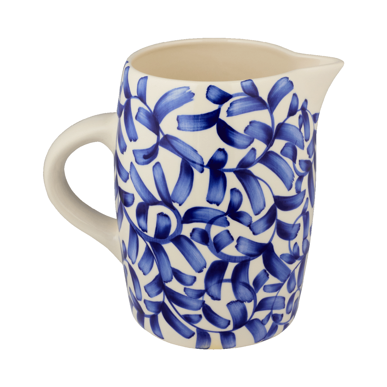 Navy Blue Scroll Water Jug
