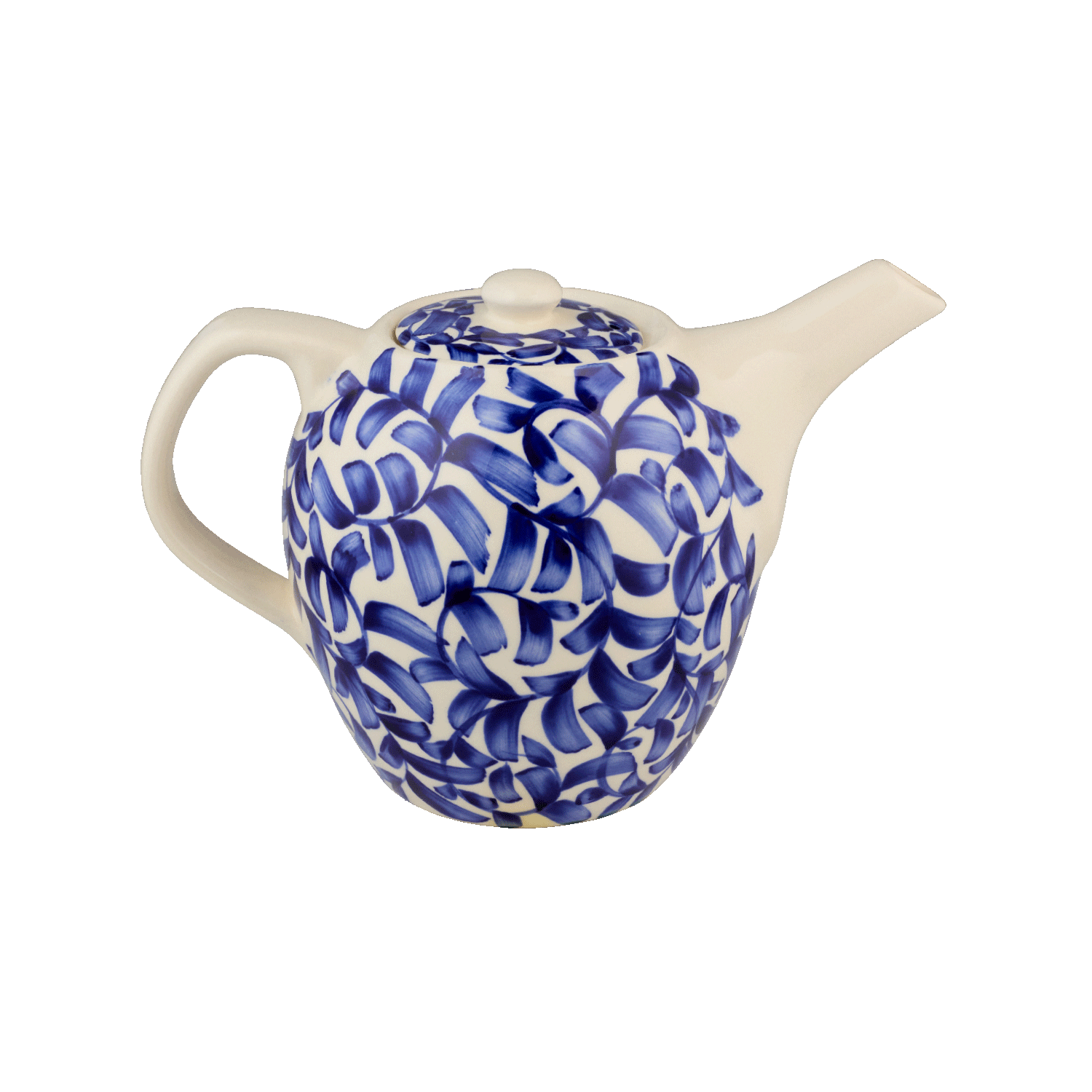 Navy Blue Scroll Teapot