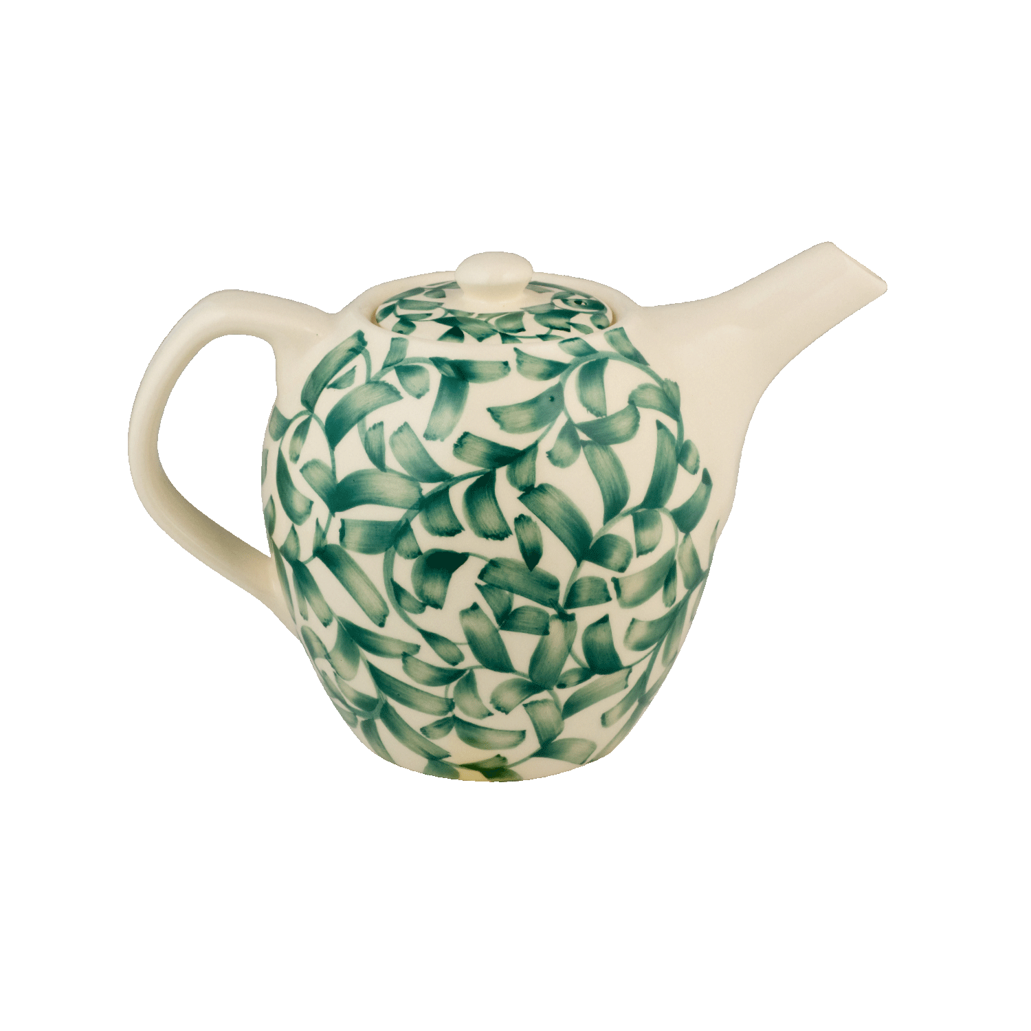 Green Scroll Teapot