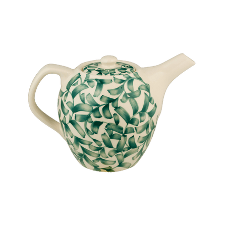 Green Scroll Teapot