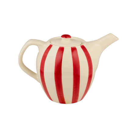 Red Stripes Teapot