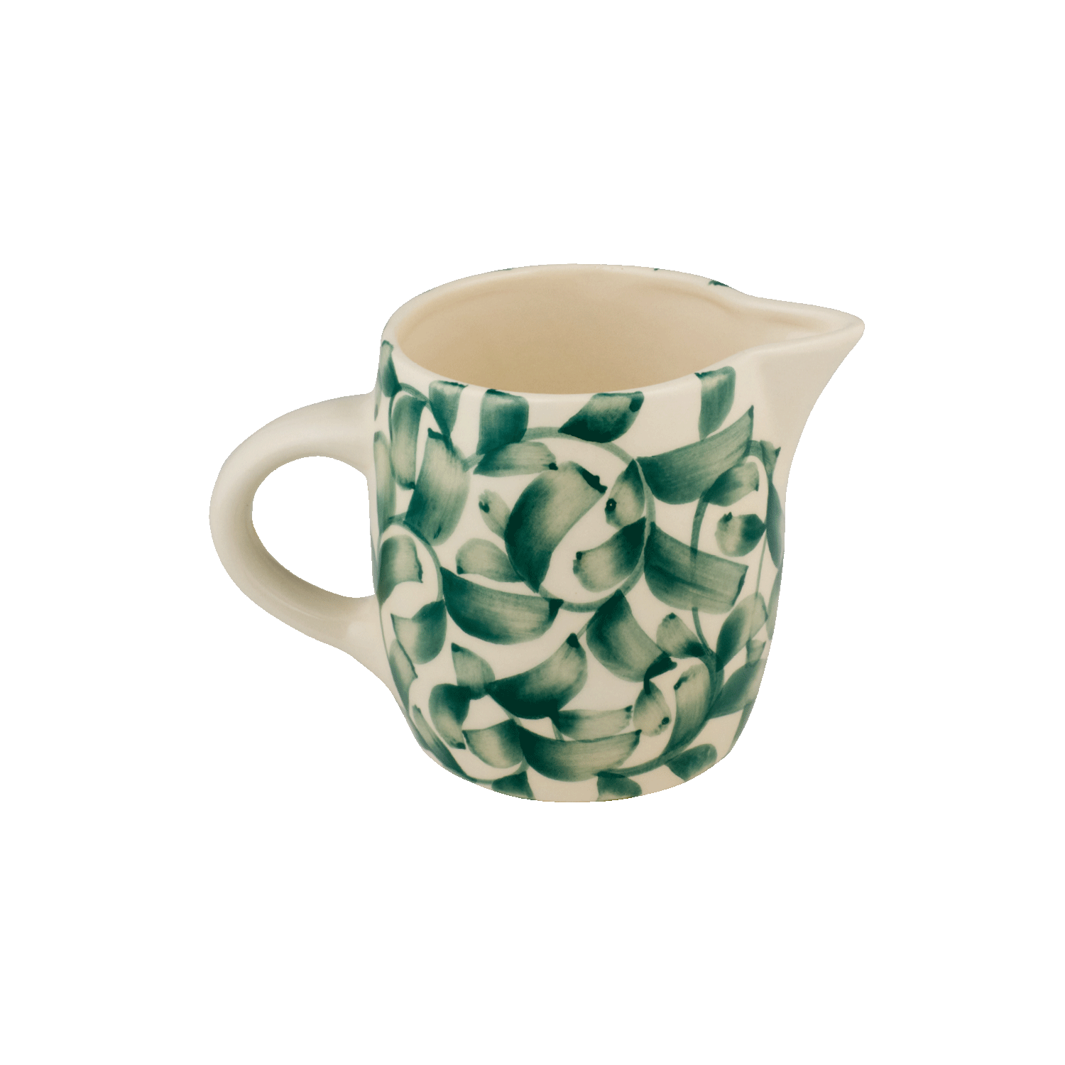 Green Scroll Milk Jug