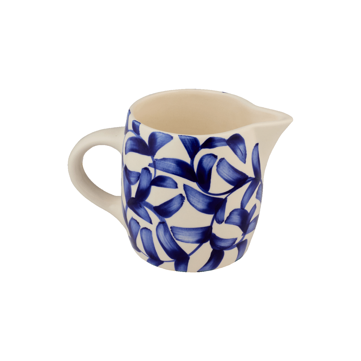 Navy Blue Scroll Milk Jug