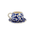 Navy Blue Scroll Coffee Cup & Saucer