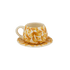 Yellow Scroll Coffee Cup & Saucer