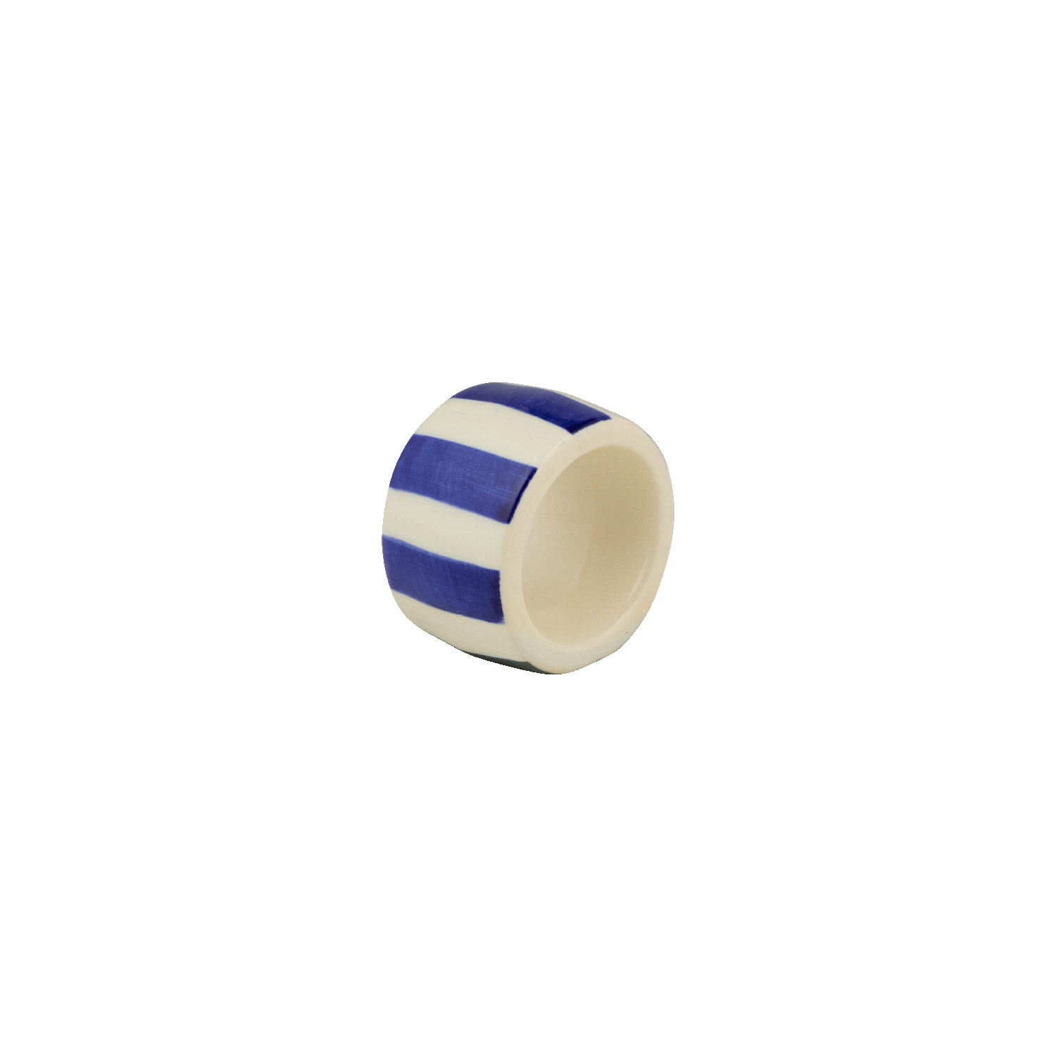 Navy Blue Stripes Napkin Ring